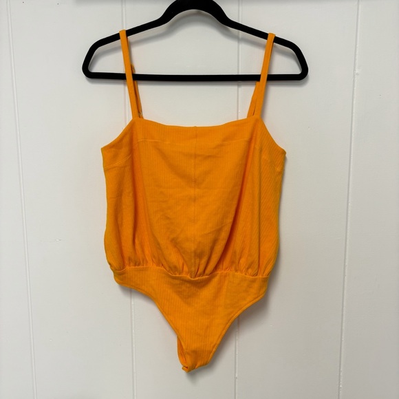 Free People Intimately Marissa Bodysuit in Tangerine Medium - Picture 2 of 8